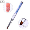 NICOLE DIARY UV Gel Brush Liner Painting Pen Acrylic Drawing Brush for Nails Gradient Rhinestone Handle Manicure Nail Art Tool