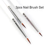 NICOLE DIARY UV Gel Brush Liner Painting Pen Acrylic Drawing Brush for Nails Gradient Rhinestone Handle Manicure Nail Art Tool