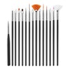 ROHWXY Nail Brush For Manicure Gel Brush For Nail Art 15Pcs/Set Ombre Brush For Gradient For Gel Nail Polish Painting Drawing